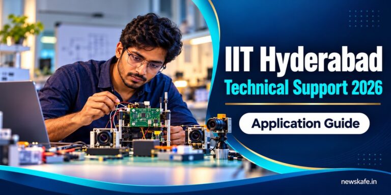 IIT Hyderabad technical support recruitment 2026 application guide with laboratory engineer illustration