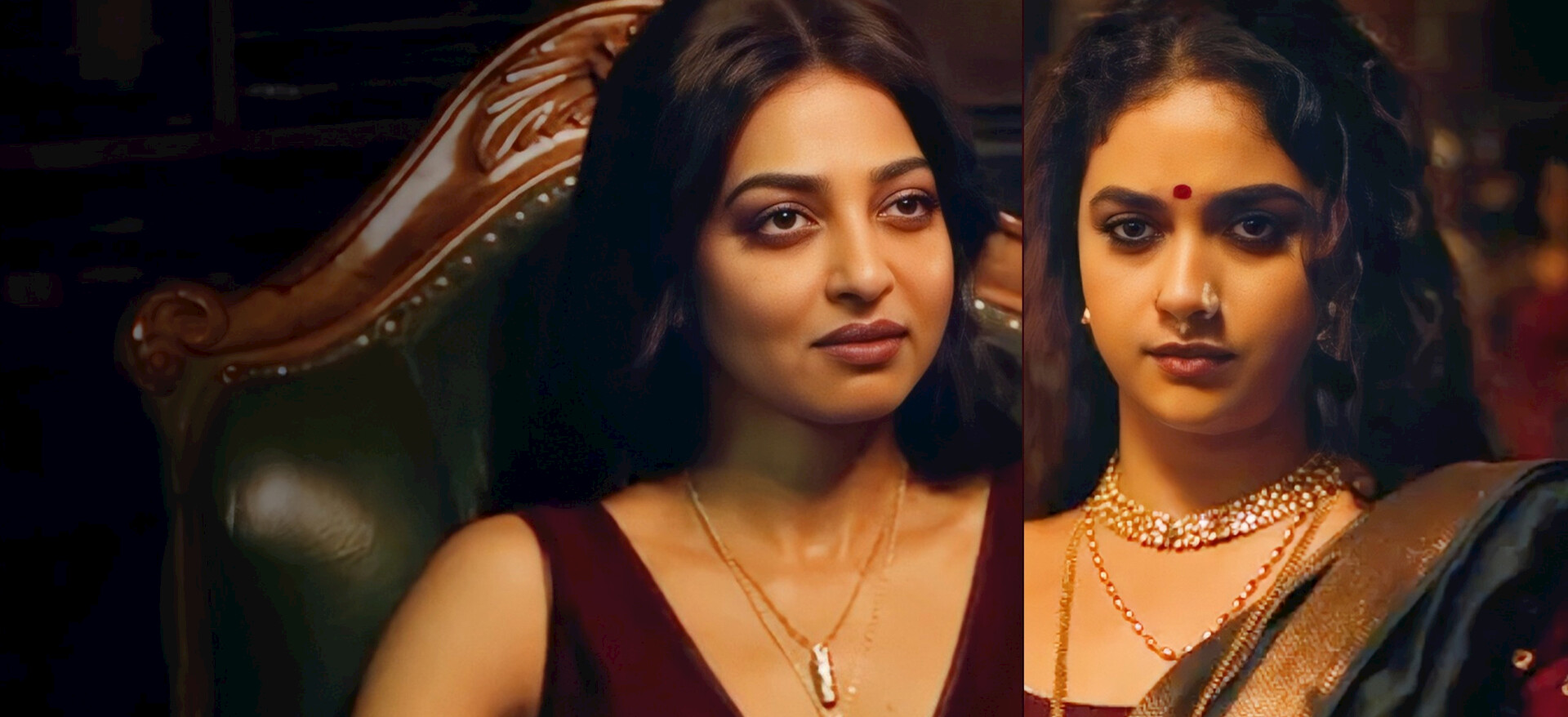Radhika Apte and Keerthy Suresh in Akka promotional artwork
