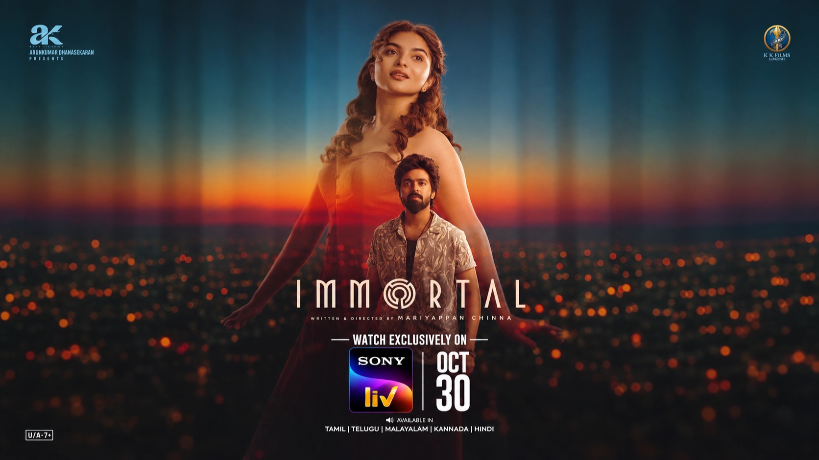 Immortal promotional image with GV Prakash Kumar and Kayadu Lohar